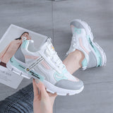 Niulatu Women Korean Platform Sneakers Women Shoes Thick Bottom Chunky Sneakers Breathable Mixed Colors Slip on Casual Shoes Woman 2025 DJSE