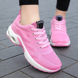 Niulatu Women Fashion Outdoor Women Casual Shoes Flat Women's Sneakers Trainers Lace-up Mesh Sneakers Walking Shoes Woman Mujer DJSE