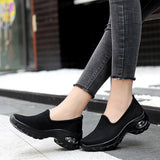 Niulatu Women Sneakers Ladies Slip on Knitting Autumn Walking Shoes Female Casual Comfort 2025 Fashion Woman Loafers Flat Shoes DJSE