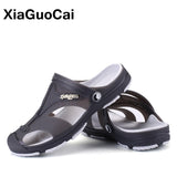 Niulatu Summer Men's Slippers Clogs Slip-On Garden Shoes Breathable Man Sandals Plus Size Male Beach Shoes Flip Flops Quick Dry DJSE