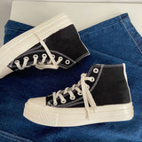Niulatu New Women&#39;s Canvas Sneakers Fashion Summer Spring Autumn Shoes for Women Student Casual Shoes High Women&#39;s Sneakers DJSE