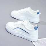 Niulatu Shoes Women 2025 Spring Fashion Non Slip Casual Shoes Flat Running Sheos Women Lace-up Comfort Sneakers Zapatos De Mujer DJSE
