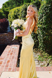 Simply Gorgeous Yellow Mermaid Long Party HZ0308