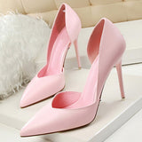Niulatu Pumps Thin Heels Solid Women Pumps Sexy 10.5cm High Heels Pointed Toe Wedding Shoes Female DJSE