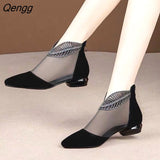 Niulatu Mesh Peep Toe Sandals Sexy Hollow Out Single Shoes Lace Pumps Woman High Heel Fashion Autumn Footwear Platform Ladies DJSE