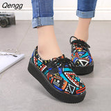 Niulatu Luxury Shoes Woman Spring Plus Size 41 Fashion Sneakers Ladies Platform 2025 Lace-up Flats Tennis Female Loafers DJSE