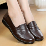 Niulatu Leather Flats Ladies Loafers Big Size 41 42 Women Falts 2025 New Spring Female Casual Flats Soft Woman Shoes DJSE