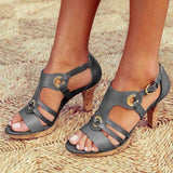 Niulatu Women's Sandals Summer Roman Woman Shoes High Heel Retro Bohemia Shoes Female Comfortable 2025 Sandals Ladies Casual Footwear DJSE
