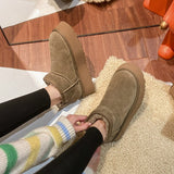 Niulatu Women's Boots Wool Anti-skid Snow Boot Women's Mini Short Boots Warm Winter Thickened Women's Shoes Botas Mujer Ladies DJSE