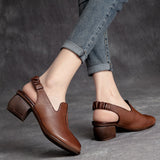Niulatu Women's Sandals Summer New Open Toe Shoes Fashion Middle Heel Mom Shoes Sexy Versatile Fish Mouth Shoes Women Shoe DJSE