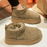 Niulatu Wool Comprehensive Anti-skid Snow Boots Women's Mini Short Boots Warm Winter Thickened Women's Shoes Botas Mujer DJSE