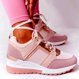 Niulatu Women's Shoes 2025 Summer Wedge Platform Casual Shoes Women Lace Up Sports Shoes Woman Plus Size Non Slip Breathable Sneaker DJSE