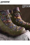 Niulatu New Women's Shoes Fashion Women Boots Ankle Boots Female Boots Ladies Shoes Lace-up Plus Size 43 Botas Mujer Women DJSE