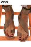 Niulatu Fashion Women's Sandals Buckle Roman Slippers Flat Womens Shoes Comfort Summer Outdoor Sports Beach Casual Shoes DJSE
