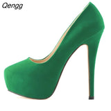 Niulatu women pumps flock 14cm high heels women shoes Pointed Toe Thin Heels valentine Wedding Dress Shoes luxury designer DJSE