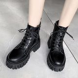 Niulatu Women Boots Shoes For Boots Winter Platform Ankle Boots Sexy Punk Motorcycle Boots Shoes Woman Booties DJSE