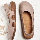 Niulatu Women Casual Wedges Sandals Summer Buckle Hot Gladiator Retro Non-slip Sandals Flock Ladies Party Office Shoes DJSE