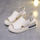 Niulatu Sandals Women 2025 New Summer High-heeled Fish Mouth Women's Shoes Soft Leather High Platform Shoes Slippers DJSE