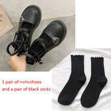 Niulatu lolita Shoes on heels shoes for women 2025 loli thick heel cross bandage women shoes kawaii cosplay Mary Jane shoes DJSE
