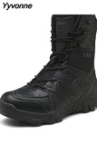 Niulatu Men Military Tactical Men's Boots Special Force PU Leather Waterproof Desert Combat Ankle Boot Army Work Men Shoes EVA DJSE