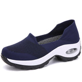 Niulatu Women Sneakers Ladies Slip on Knitting Autumn Walking Shoes Female Casual Comfort 2025 Fashion Woman Loafers Flat Shoes DJSE