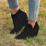 Niulatu Booties Winter Women Leopard Ankle Boots Footwear Platform High Heels Wedges Shoes Woman Bota Feminina DJSE