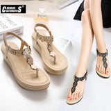 Niulatu New National Summer Sandals Women'S Bohemia Diamond Shoes Women Summer Shoes With Large Size Women's Sandals DJSE