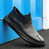 Niulatu New Mens Leather Casual Shoes White Tenis Footwear for Men Fashion Comfortable Autumn Male Flats Slip on Man Loafers Shoe DJSE