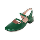 Niulatu Flats Vintage Square Toe Buckle Band Women Casual Loafers Flat Shoes Woman Ballerina Slip On Shallow Solid Moccasins DJSE
