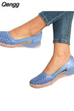 Niulatu Women Sandals Summer Ladies Slides Shoes Leather Breathable Slippers Women Sandals Outside Casual Flats Retro Slipper DJSE