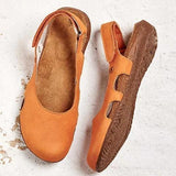 Niulatu Women Casual Wedges Sandals Summer Buckle Hot Gladiator Retro Non-slip Sandals Flock Ladies Party Office Shoes DJSE