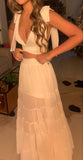 Niulatu Two Piece White Evening Dress White Wedding Guest Dress HZ1007