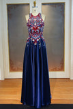 Niulatu Length A-line Sleeveless Crew Appliqued Prom HZ1007
