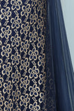 Niulatu Length Gold Mermaid Sleevless Crew Lace Prom HZ1007