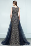 Niulatu Length Gold Mermaid Sleevless Crew Lace Prom HZ1007