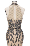 Niulatu Length Mermaid Halter Sequined Patterns Prom HZ1007