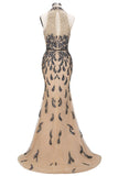 Niulatu Length Mermaid Halter Sequined Patterns Prom HZ1007