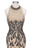 Niulatu Length Mermaid Halter Sequined Patterns Prom HZ1007