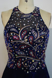 Niulatu Length Sequined A-line Crew Sleeveless Crystal Beading Prom HZ1007