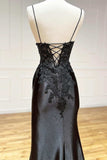 Niulatu Black Long Appliques Prom HZ1007
