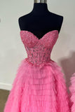 Niulatu Strapless Multi-Layers Tulle Prom Dress with HZ1007