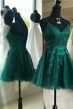 Niulatu lace emerald green homecoming dress HZ0113