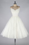 Niulatu A Line Lace Prom Dress, Short Straps Homecoming Dress HZ0113