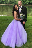 Niulatu V-Neck Sweep Train Beaded Prom Dress HZ0113