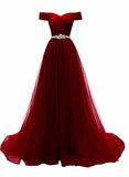 Niulatu BEADED TULLE NEW STYLE PROM DRESS, TULLE PARTY DRESS HZ0113