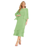 Niulatu Chiffon Spring Mother of The Bride Dresses A-Line Plus Size for Women Formal Prom HZ1007