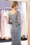 Niulatu Long Mermaid V-neck Tulle Evening Dresses with HZ1007