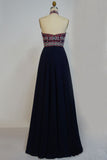 Niulatu Floor Length A-line Embroidered Flowers Black Prom HZ1007