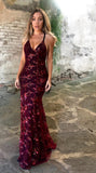 Niulatu up back mermaid silver evening dress prom dress HZ0113
