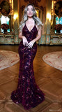 Niulatu up back mermaid silver evening dress prom dress HZ0113